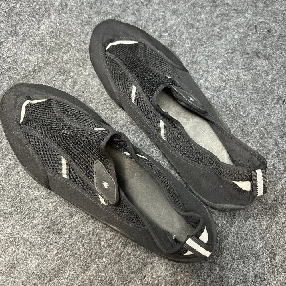 Black Water Shoes Mens Size 11 Mesh Slip On Water Socks Swim Beach Gym Shoe
